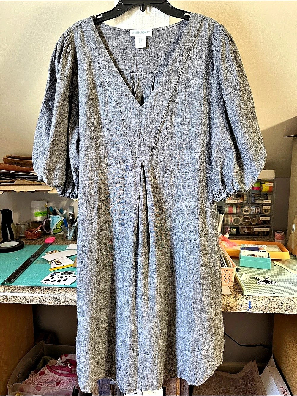 Cynthia Rowley Women's Gray Midi Dress Size XL